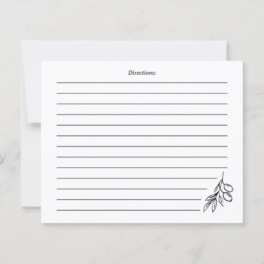 Hand Drawn Organic vegetables Recipe Card (Achterkant)