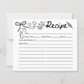Hand Drawn Organic vegetables Recipe Card (Voorkant)