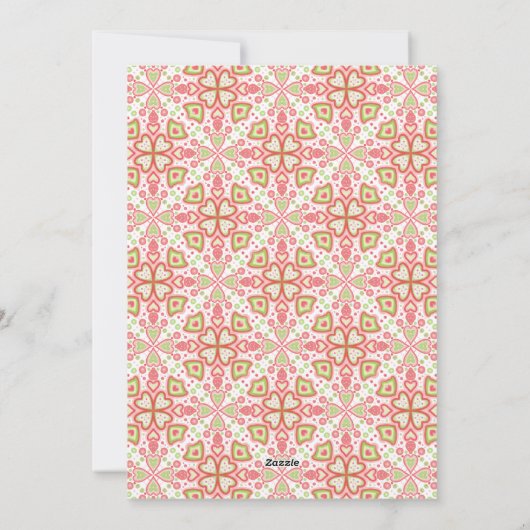 Hand-Drawn Ornament Pattern Holiday Photo Card  Feestdagenkaart (Achterkant)