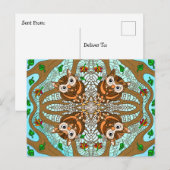 Hand Drawn Owl Mandala Artwork Briefkaart (Voorkant / Achterkant)
