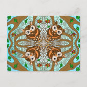 Hand Drawn Owl Mandala Artwork Briefkaart (Voorkant)