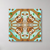 Hand Drawn Owl Mandala Artwork Canvas Afdruk (Voorkant)