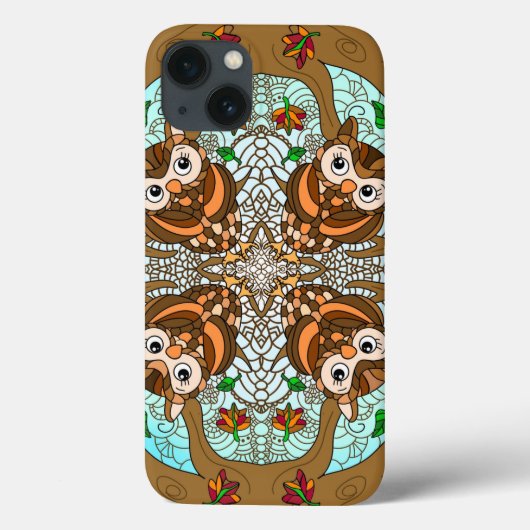 Hand Drawn Owl Mandala Artwork Case-Mate iPhone Case (Achterkant)