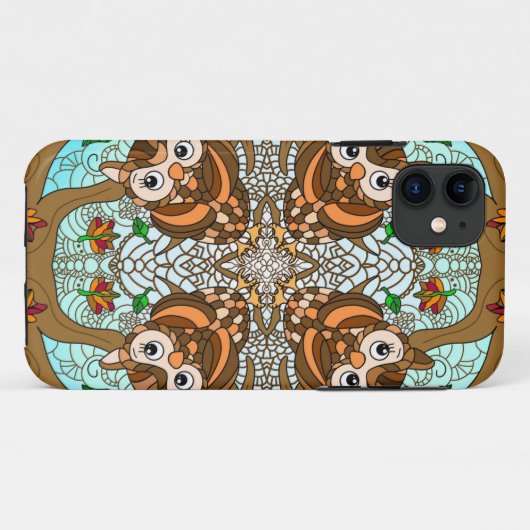 Hand Drawn Owl Mandala Artwork Case-Mate iPhone Case (Achterkant (horizontaal))