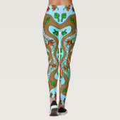 Hand Drawn Owl Mandala Artwork Leggings (Achterkant)