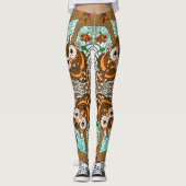 Hand Drawn Owl Mandala Artwork Leggings (Voorkant)