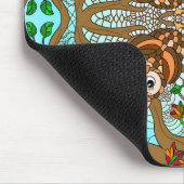 Hand Drawn Owl Mandala Artwork Muismat (Hoek)