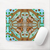 Hand Drawn Owl Mandala Artwork Muismat (Met muis)