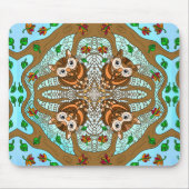 Hand Drawn Owl Mandala Artwork  Muismat (Voorkant)