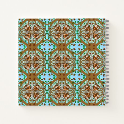 Hand Drawn Owl Mandala Artwork Notitieboek (Achterkant)