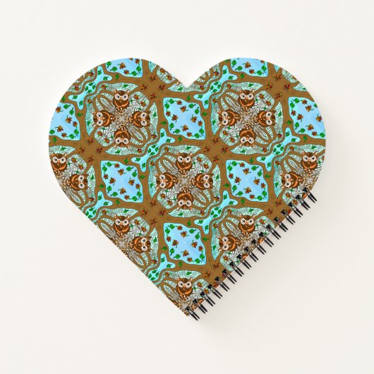 Hand Drawn Owl Mandala Artwork Notitieboek (Achterkant)