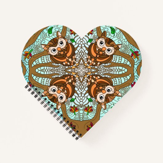 Hand Drawn Owl Mandala Artwork Notitieboek (Voorkant)