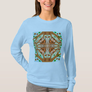 Hand Drawn Owl Mandala Artwork T-shirt