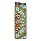 Hand Drawn Owl Mandala Artwork Thermosbeker (Geroteerd rechts)