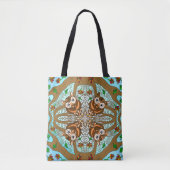 Hand Drawn Owl Mandala Artwork Tote Bag (Voorkant)