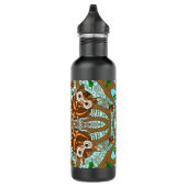 Hand Drawn Owl Mandala Artwork Waterfles (Rechts)