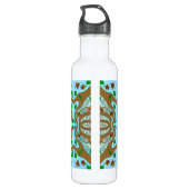 Hand Drawn Owl Mandala Artwork Waterfles (Achterkant)