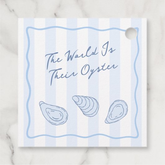 Hand Drawn Oyster Roast Couples Bridal Shower Bedankjes Labels (Achterkant)