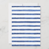 Hand Drawn Oysters Coastal Navy Blue Wedding Kaart (Achterkant)