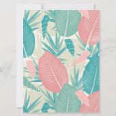 Hand Drawn Palm Leaves Wedding Save The Date (Achterkant)