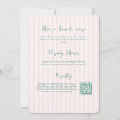 Hand-Drawn Palm Springs Pink Green Bridal Shower Kaart (Achterkant)