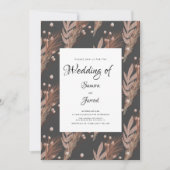 Hand Drawn Pampas Pattern Botanical Wedding Kaart (Voorkant)