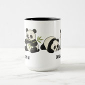 Hand Drawn Panda Bear Custom Cute Mok (Midden)