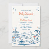 Hand Drawn Party Baby shower Uitnodiging (Voorkant)
