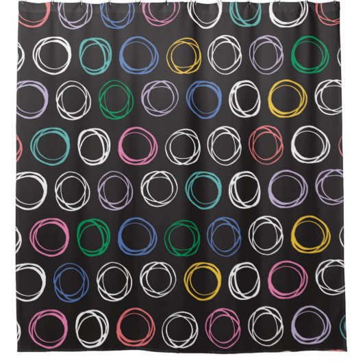 Hand drawn pattern with brushed lines seamless pat douchegordijn (Voorkant)