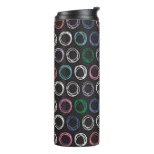 Hand drawn pattern with brushed lines seamless pat thermosbeker (Gedraaid links)