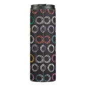 Hand drawn pattern with brushed lines seamless pat thermosbeker (Achterkant)