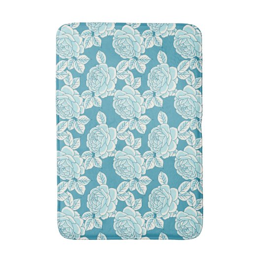 Hand Drawn Peony Floral  Badmat (Voorkant Verticaal)