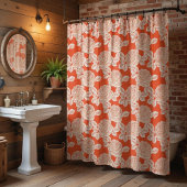 Hand Drawn Peony Floral  Douchegordijn