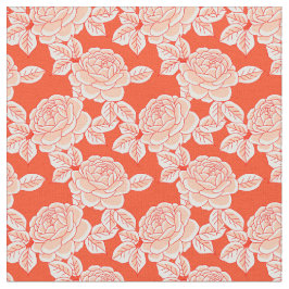 Hand Drawn Peony Floral Fabric Stof