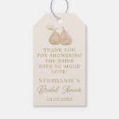 Hand Drawn Perfect Pear Bridal Shower Thank You Cadeaulabel (Voorkant)
