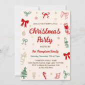 Hand Drawn Photo Christmas Party  Kaart (Voorkant)
