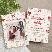 Hand Drawn Photo Christmas Party  Kaart