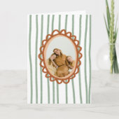 Hand-Drawn Photo Frame Striped Mother's Day Kaart (Voorkant)