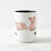 Hand Drawn Pig Custom Cute Mok (Midden)