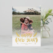 Hand Drawn Pine Berries Folie Feestdagenkaart (Staand Voorkant)