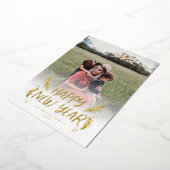 Hand Drawn Pine Berries Folie Feestdagenkaart (Gedraaid)