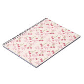 Hand-drawn Pink Cherry Coquette Seamless Pattern Notitieboek (Linkerzijde)