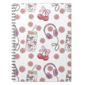 Hand-drawn Pink Girly Elements Seamless Pattern Notitieboek (Voorkant)