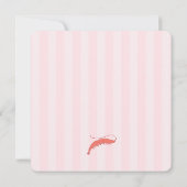 Hand-Drawn Pink Red Seafood Boil Couples Shower Kaart (Achterkant)