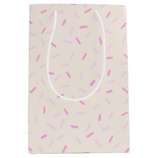 Hand Drawn Pink Sprinkles Medium Cadeauzakje (Voorkant)