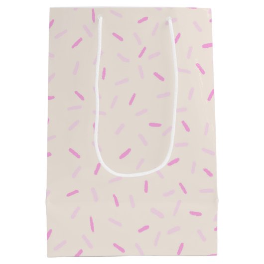 Hand Drawn Pink Sprinkles Medium Cadeauzakje (Achterkant)