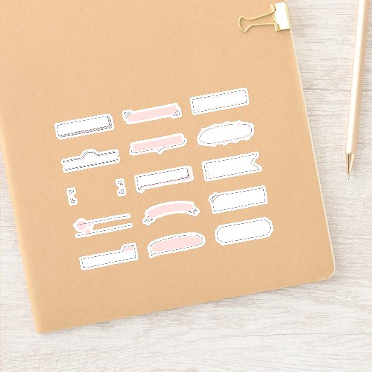 Hand Drawn Planner Frame Stickers (Notitieboek)