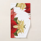 Hand Drawn Poinsettia Bad Handdoek (Handdoek)