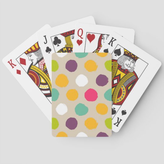 Hand-drawn polka dot pattern pokerkaarten (Achterkant)