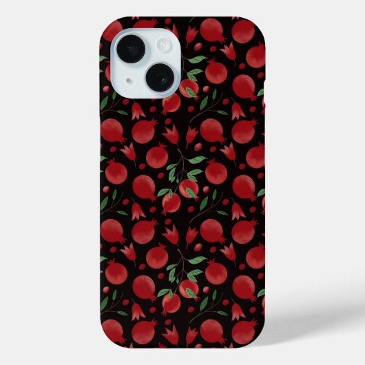 Hand-drawn Pomegranate Fruits Seamless Pattern Case-Mate iPhone Case (Achterkant)